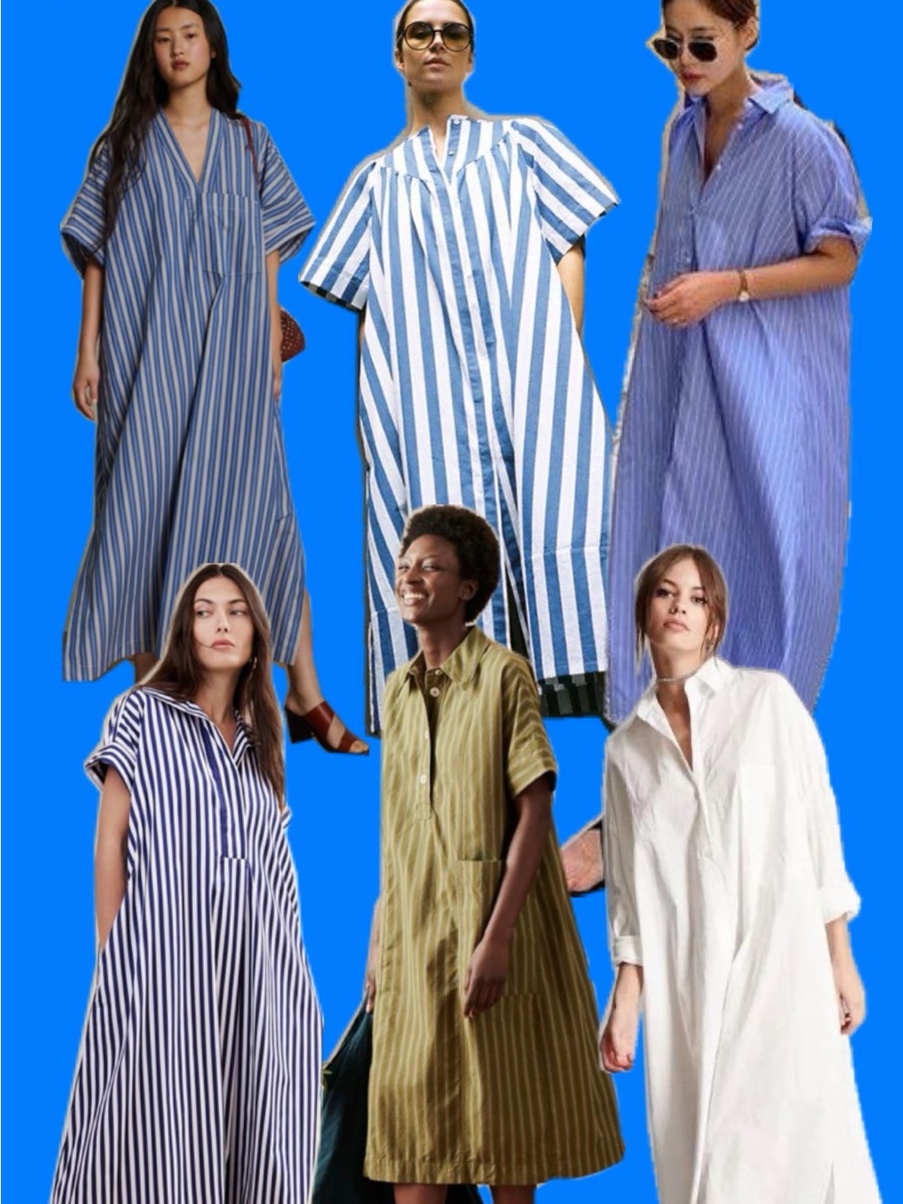 NWOT Striped Collared Shirt Maxi Dress Beach Coverup